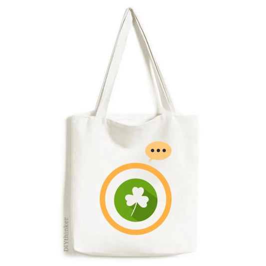 Clover Irish National Day Green Expression Sizeack Canvas Tote Sizehoulder Bag