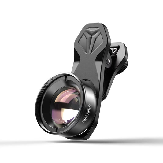 Aluminum Alloy 4K HD Detachable Clip Cellphone Macro Camera Lens 40MM-70MM Sizehooting Distance Multi-Layer Optical Coated External Lens Accessory