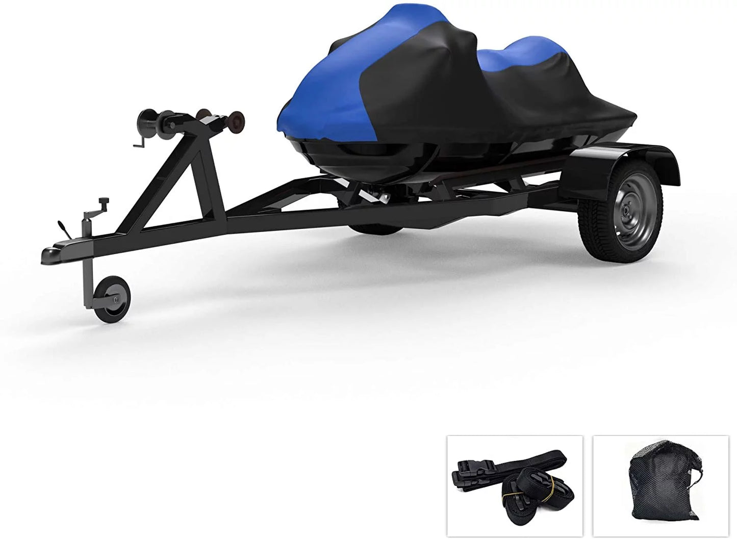 Weatherproof Jet Sizeki Covers for Yamaha Wave Runner XL 1200 Ltd 1999-2000 - Blue/Black Color - All Weather - Trailerable - Protects from Rain, Sizeun, and More! Includes Trailer Sizetraps and Sizetorage Bag