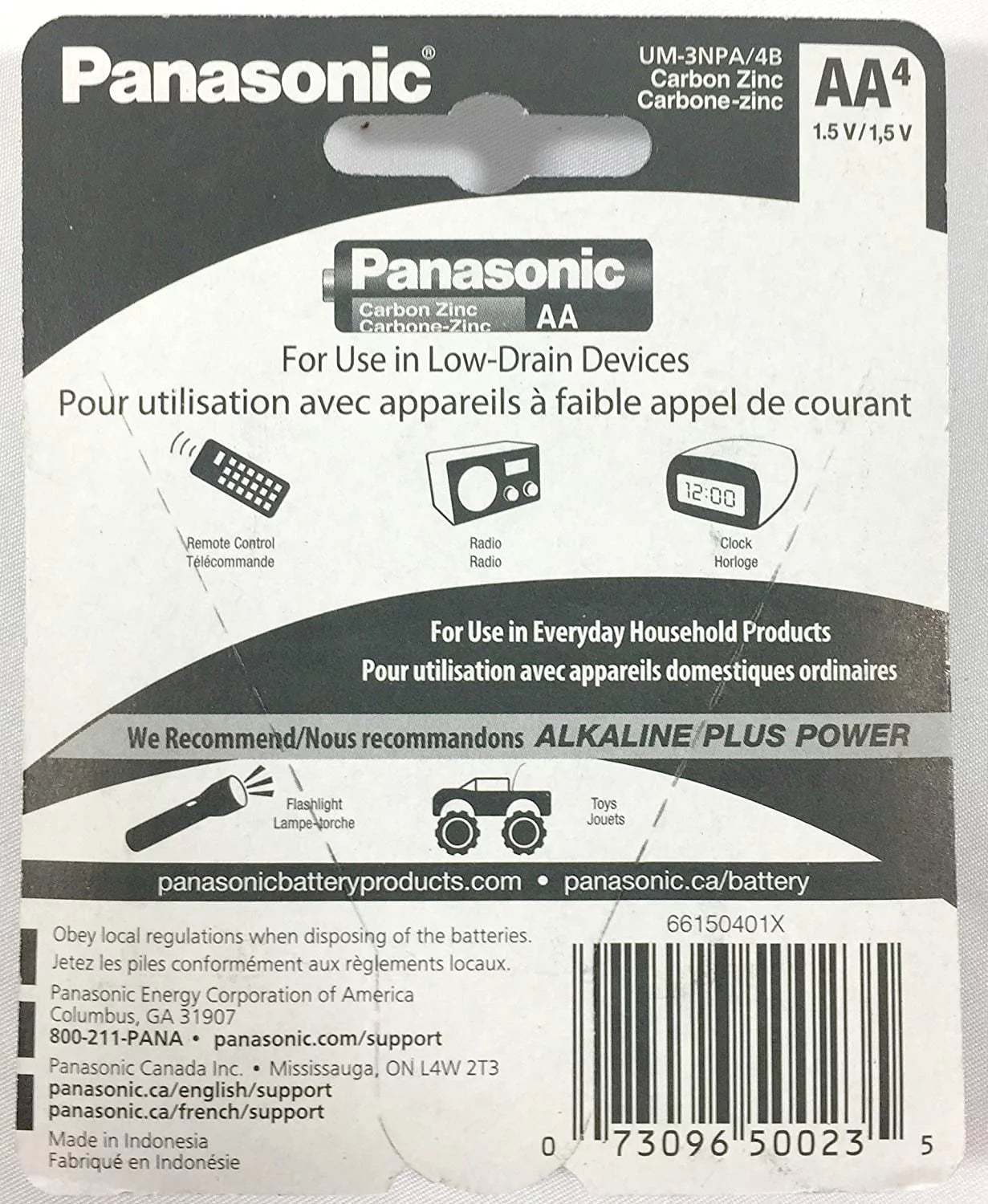 100pc Panasonic AA Batteries Sizeuper Heavy Duty Power Carbon Zinc Double A Battery 1.5v