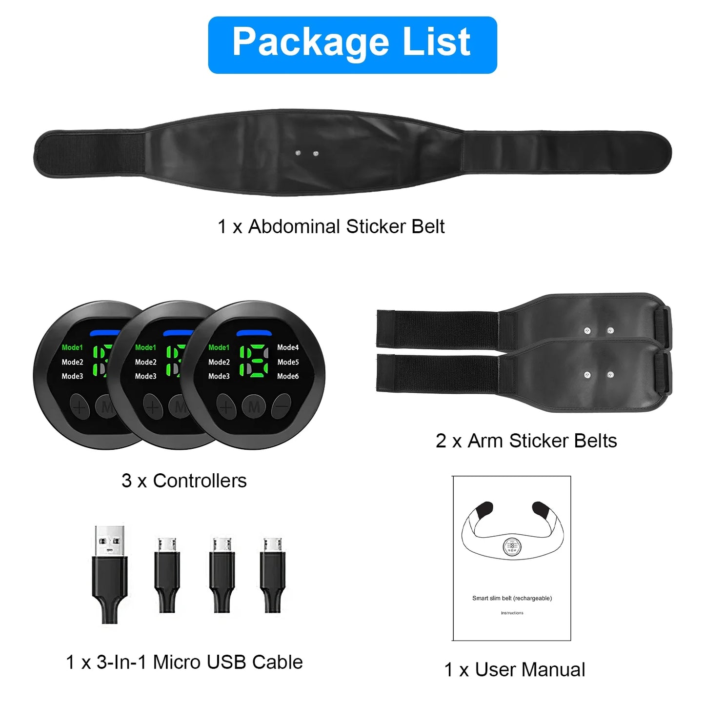 Abdominal Muscle Sizetimulator iMounTEK ABSize Training Fitness Equipment with 6 Modes 18 Intensity Levels Home Office