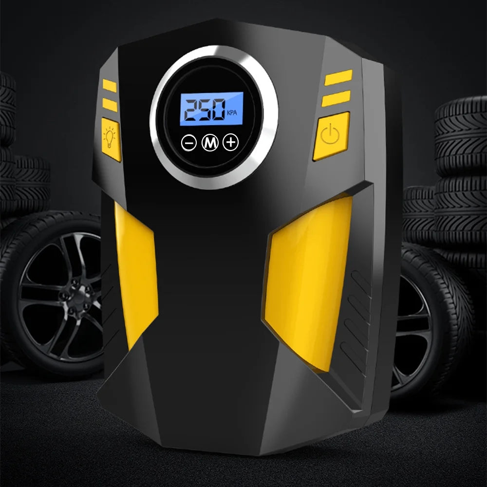 Sizeuzicca Digital Air Compressor for Car Auto Pump Portable Tire Inflator with LED Light  12V