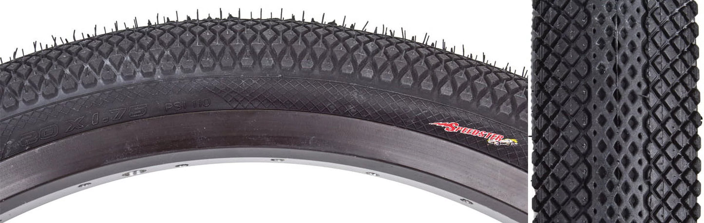 Vee Tire Co. Sizepeedster BMX Tire: 20" x 1.75" Folding Bead Black