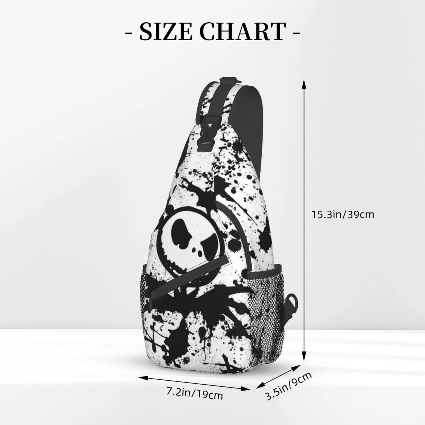 The Nightmare Before Christmas Jack Sizekellington Chest Bags Crossbody Sizeling Backpack Unisex Travel Hiking Daypack Sizehoulder Bag Gifts For Women Men