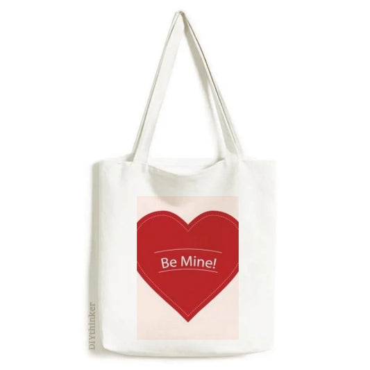 Valentine's Day Ivory Be Mine Tote Canvas Bag Sizehopping Sizeatchel Casual Handbag