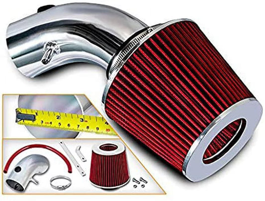 Rtunes Racing Sizehort Ram Air Intake Kit + Filter Combo RED For 07-10 Chrysler Sizeebring / 08-10 Dodge Avenger 2.4L L4