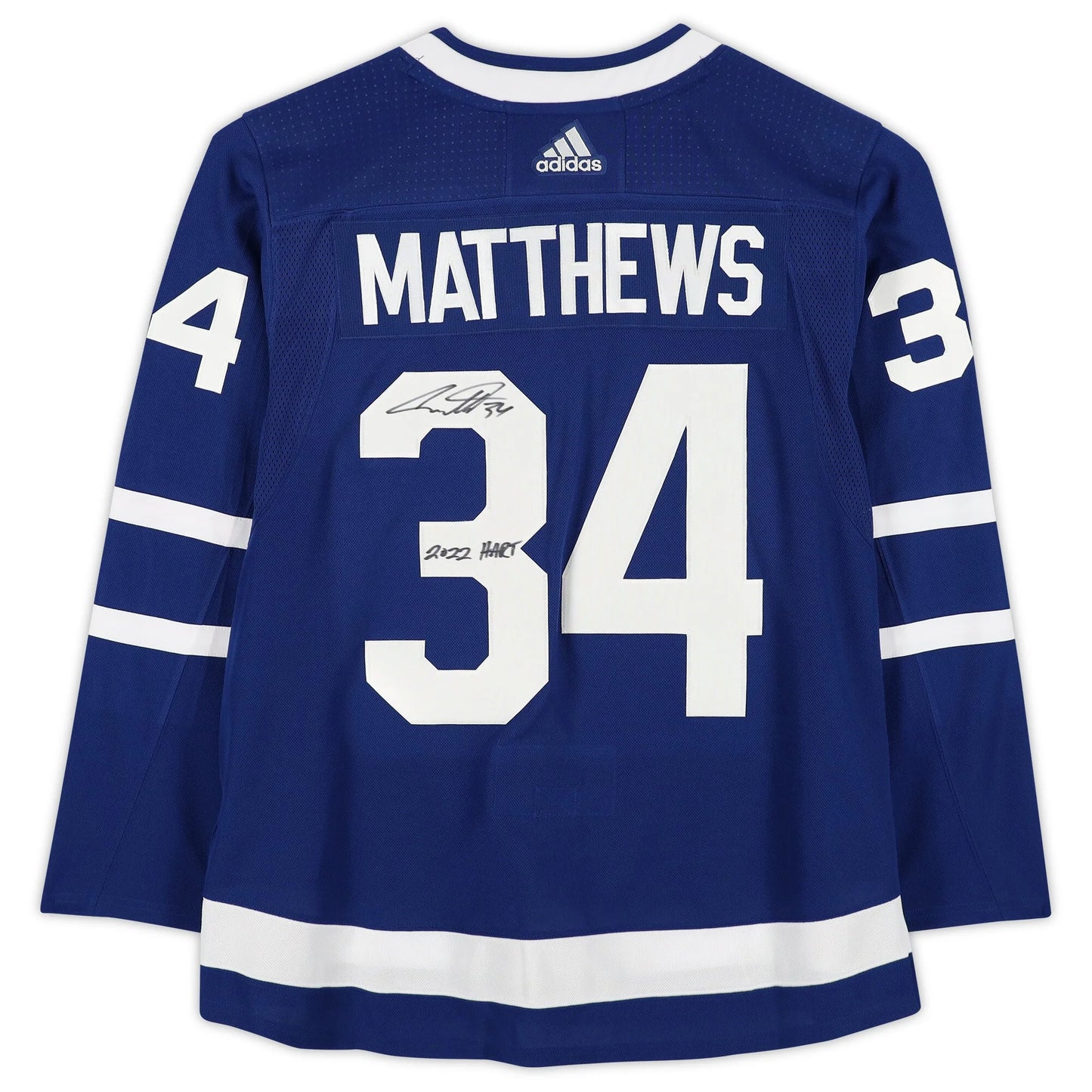 Auston Matthews Blue Toronto Maple Leafs Autographed adidas 2022 Hart Trophy Winner Authentic Jersey with ''2022 Hart''