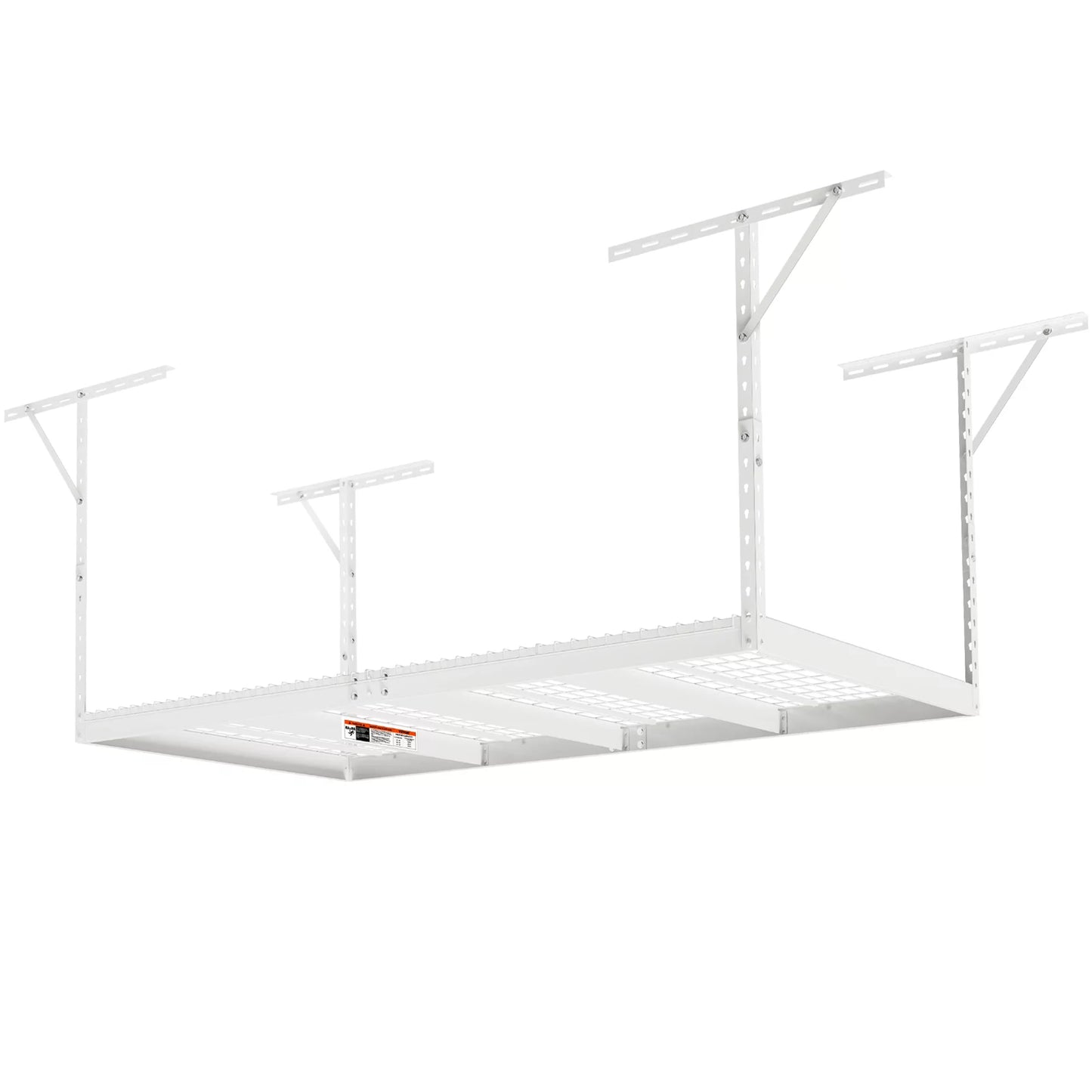 BENTISizeM Overhead Adjustable Garage Sizetorage Rack 48x96in Ceiling Rack 600lbs Ivory