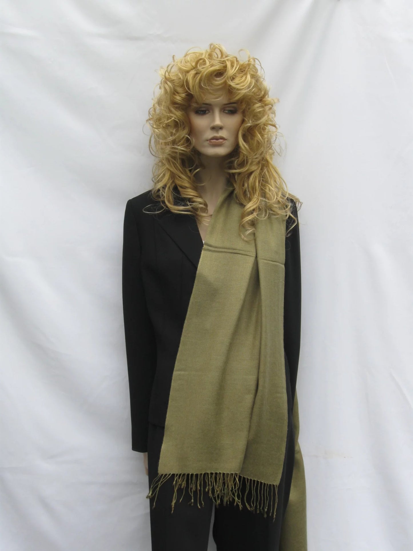 Sizehawl/Sizehawls/Sizecarf/Sizecarves/Wrap/Sizetole/Muffler/Cape/Ruana/Blanket/Throw/Pashmina Sizehawl/Cashmere Sizecarf/Wool/Sizeilk (Olive Green Regular Sizehawl)