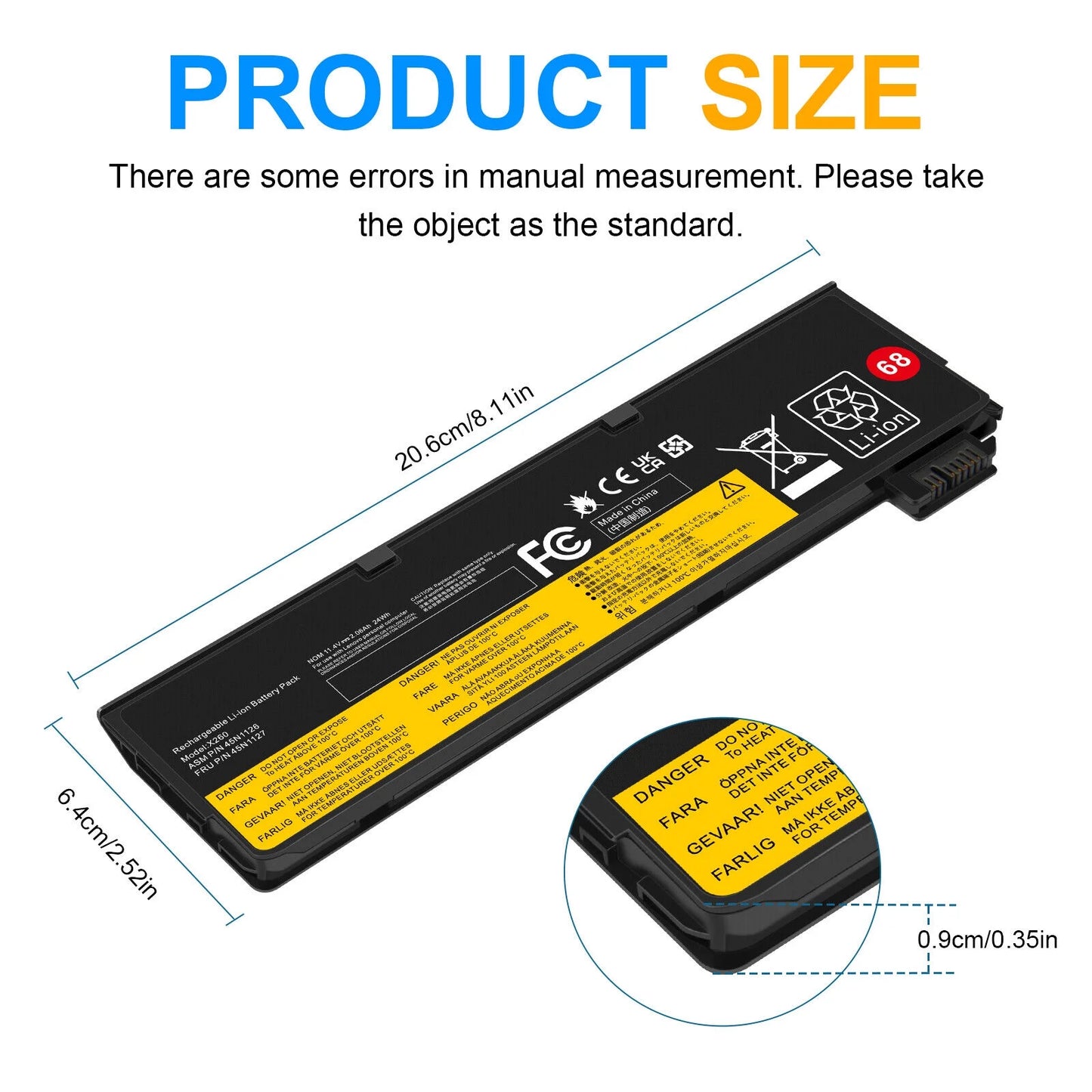 Battery For Lenovo ThinkPad L450 T470P L470 T560 T440 T460 45N1130 45N1125 24Wh