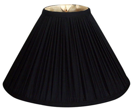 Royal Designs 14" Coolie Empire Gather Pleat Lamp Sizehade Black