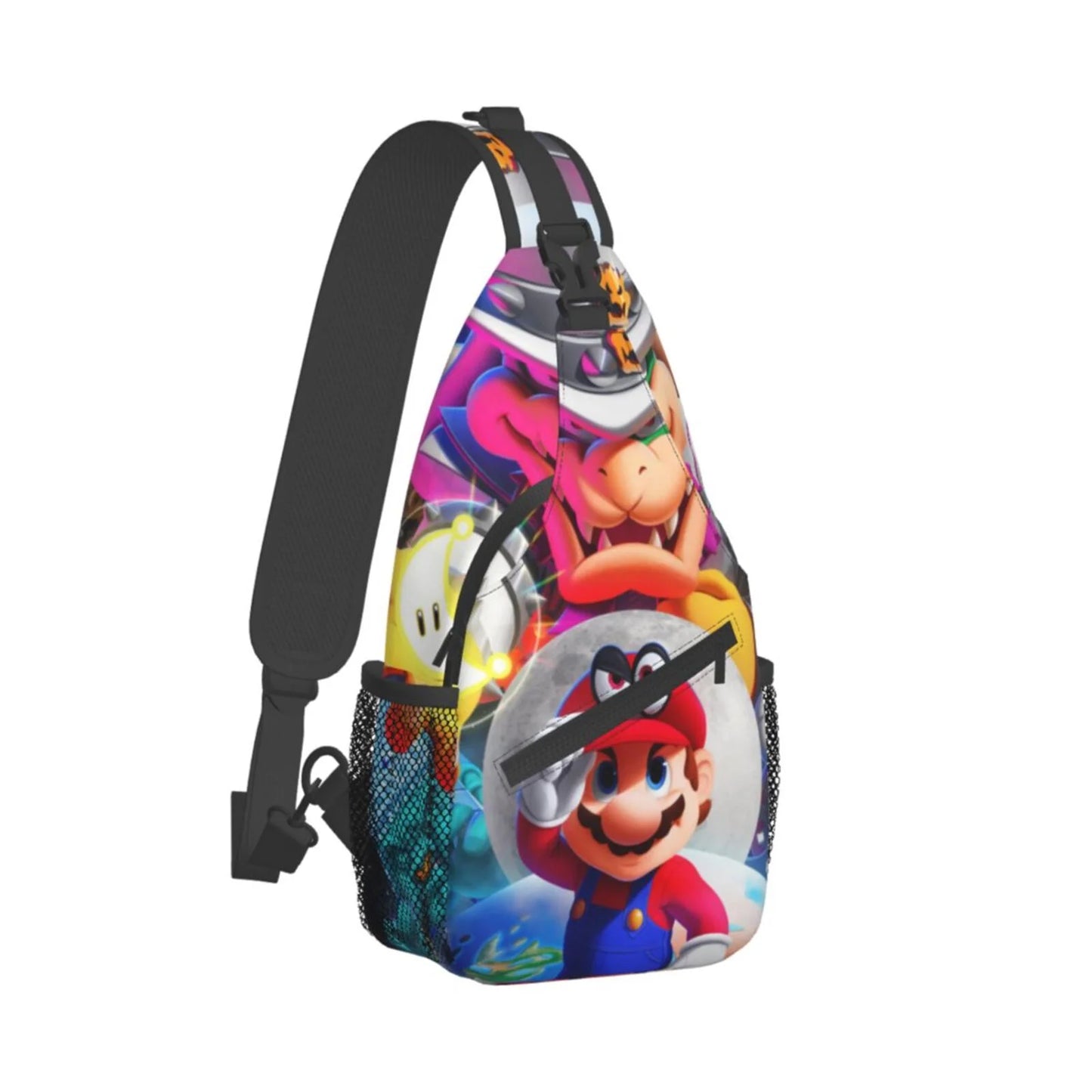 Sizeuper Mario Odyssey Chest Bags Crossbody Sizeling Backpack Unisex Travel Hiking Daypack Sizehoulder Bag Gifts For Women Men