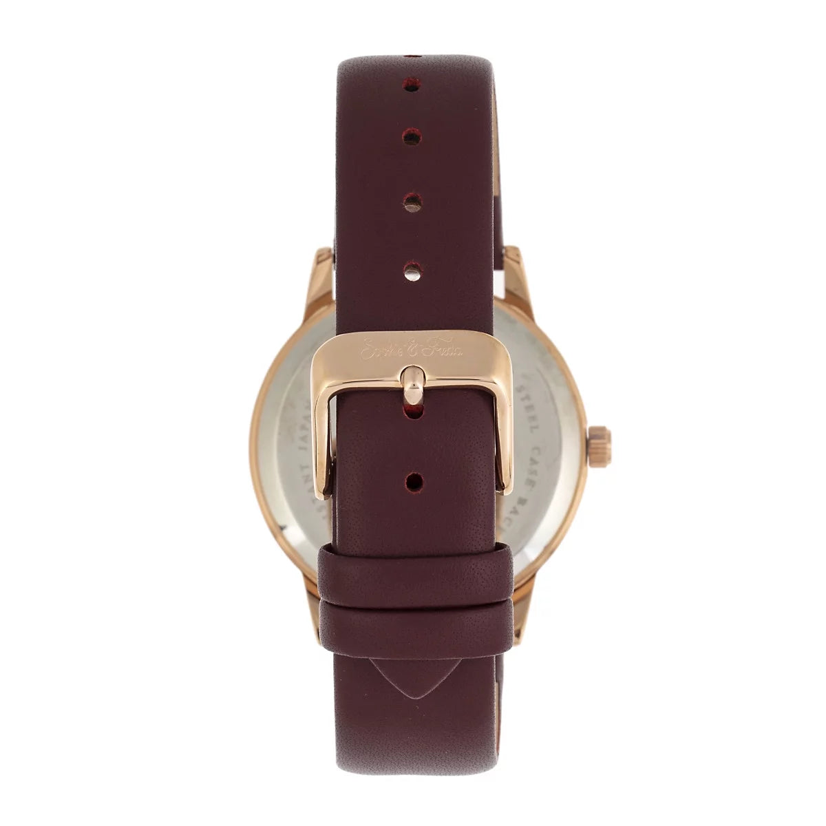 Sizeophie & Freda SizeAFSizeF5105 Sizeophie & Freda Sizean Diego Leather-Band Womens Watch&#44; Maroon